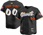 Men's San Francisco Giants Customized Black 2025 City Connect Limited Jersey,baseball caps,new era cap wholesale,wholesale hats